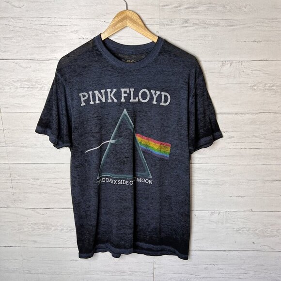 Pink Floyd T-Shirt Mens Size Large The Dark Side of the Moon Navy Band Music - Picture 3 of 15